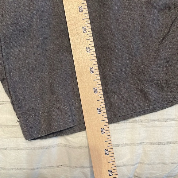 Dark grey linen capri pants size XL - Picture 3 of 6